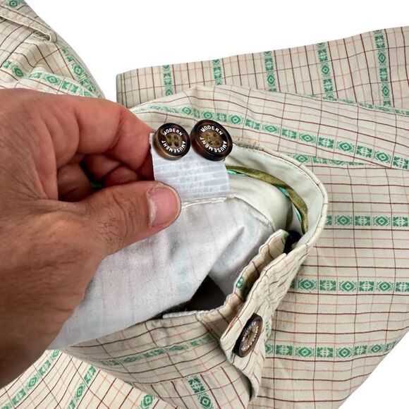 Modern Amusement Chino Short 34 Men Flat Front 11” Preppy 100 Cotton Y2K - Picture 6 of 6